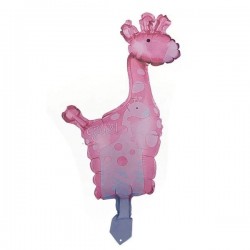 GLOBO MYLAR JIRAFA ROSA 51X23