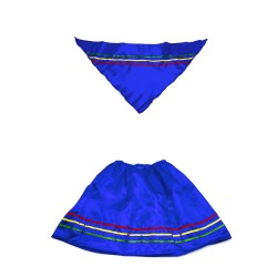 TRAJE NORTINO MUJER AZUL M