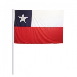 BANDERA CHILE 40X60 PALITO