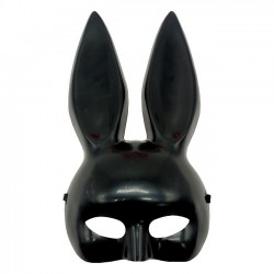 MASCARA PLASTICA CONEJO NEGRA