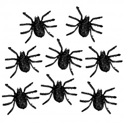ARANAS GLITTER NEGRO 8 U