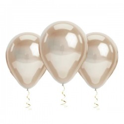 GLOBO CROMO CHAMPAGNE X 6 U