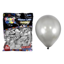 GLOBO CHROME PLATEADO N.10...