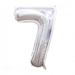 GLOBO METAL LASER 40 PLATA N 7