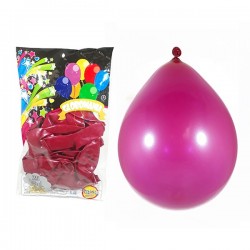 GLOBO METAL 9 FUCSIA X 25 U