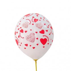 GLOBO IMPRESO CORAZONES X 6 U