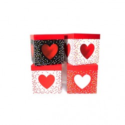 CAJA PLEGABLE CORAZON 22X22...