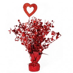 CENTRO MESA CORAZON ROJO