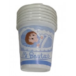 VASOS BAUTIZO NIÑA X 6 U