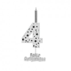 VELA NRO 4 FELIZ CUMPLE...