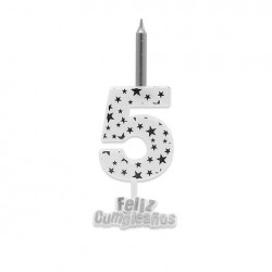 VELA NRO 5 FELIZ CUMPLE...