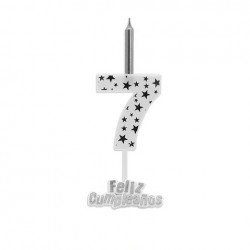 VELA NRO 7 FELIZ CUMPLE...