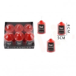 VELA AROMATICA 8 CM ROJA 1 U
