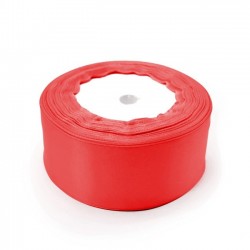 CINTA SATIN ROJO 4 CM X 22 MT