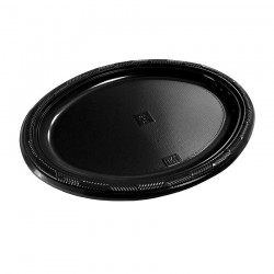 BANDEJA OVAL NEGRO 25X31 X 3 U