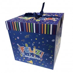 CAJA FELIZ CUMPLE AZUL...
