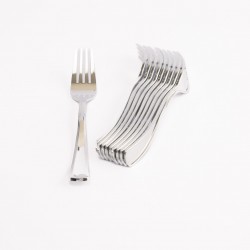 TENEDOR PLASTICO PLATEADO X...