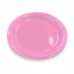 PLATO PLASTICO ROSADO 18 CM...