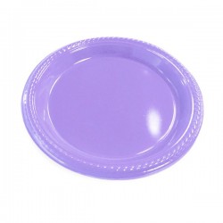 PLATO PLASTICO LILA 18CM X 10U