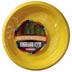 PLATO AMARILLO 18CM 10U