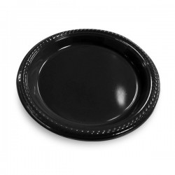 PLATO PLASTICO NEGRO 18 CM...