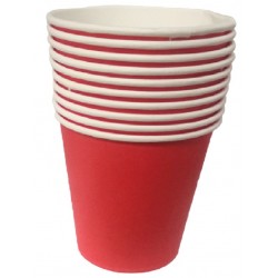 VASO CARTON ROJO 200 CC 10U