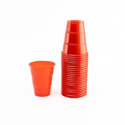 VASO PLASTICO ROJO X 25 U
