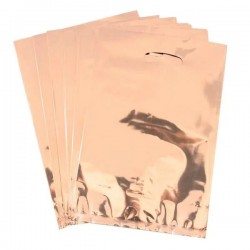 BOLSAS METAL GOLD ROSE X 6 U