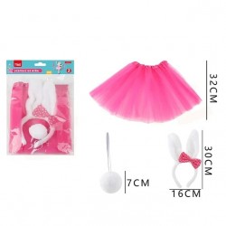 TUTU ROSADO CONEJO 3 PZS