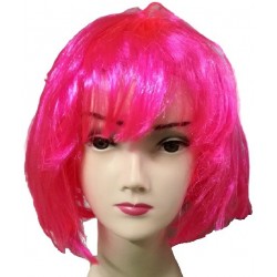 PELUCA CORTA FUCSIA 32CM