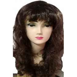 PELUCA ONDULADA CAFE 60CM